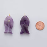 Load image into Gallery viewer, Amethyst Fish Charm
