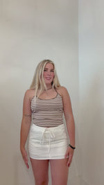 Load and play video in Gallery viewer, Lennox Halter Tank - Cream Multi
