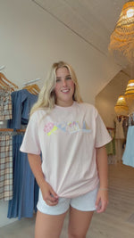 Load and play video in Gallery viewer, Garden Embroidered Tee: Sunkissed Coconut
