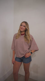 Load and play video in Gallery viewer, Marlowe Tee: Burgundy

