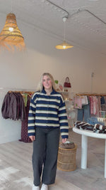 Load and play video in Gallery viewer, Lorelei Cardi: Navy Multi
