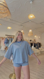 Load and play video in Gallery viewer, Marlowe Tee: Cobalt
