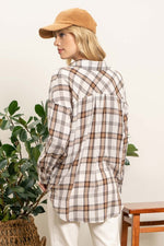 Load image into Gallery viewer, Ivory Lightweight Plaid
