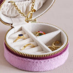 Load image into Gallery viewer, Lavender Mini Velvet Jewelry Case
