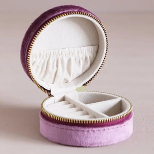 Lavender Mini Velvet Jewelry Case